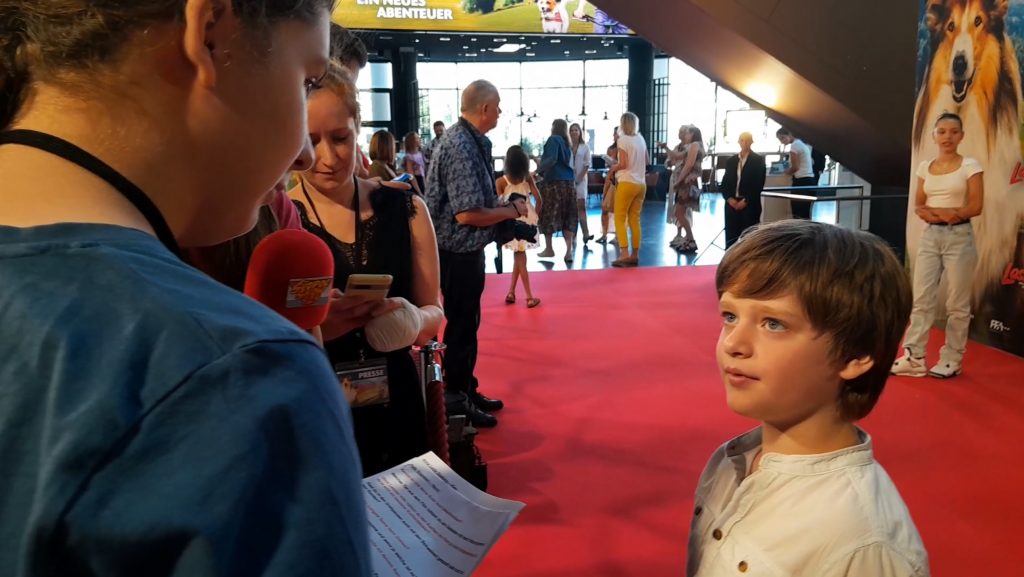 Kinderdarsteller Pelle Staacken beim Lassie Interview